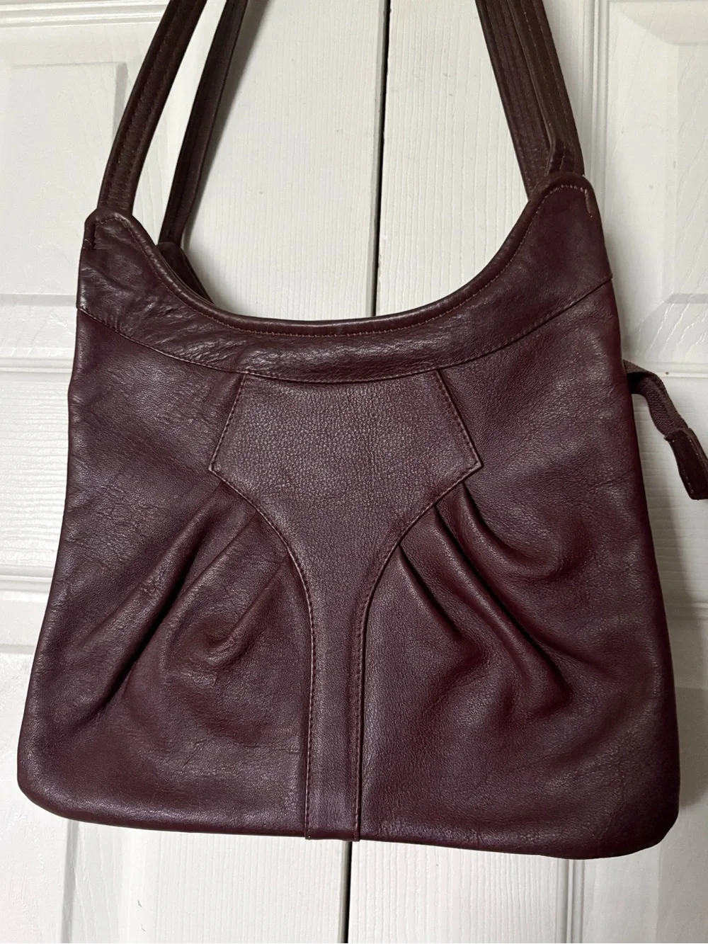 Vintage Tivoli Brown Leather Shoulder Bag Slouchy Hobo Style Purse